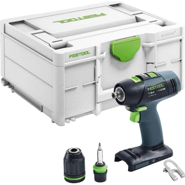 Festool Akku-Bohr-/Schraubmaschine T 18+3-Basic im Systainer3