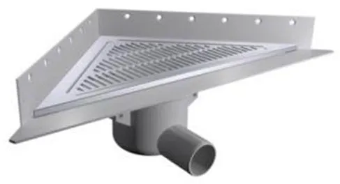 Purus Corner Bodenablauf-Set Ø50 mm horizontal mit