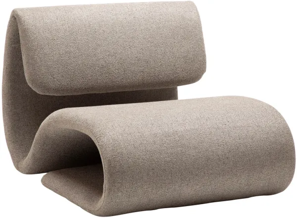 DAN-FORM Dubna Sessel - brauner Boucléstoff