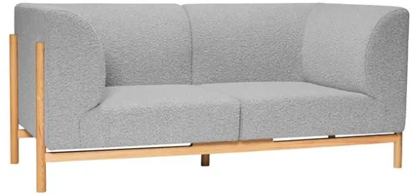 Hübsch Moment 2-Sitzer Sofa Klein Grau/Natur