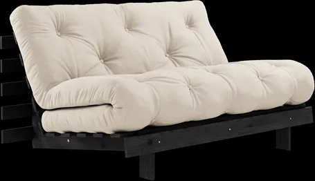 Karup Design Roots Schlafsofa mit Roots Matratze 140x200 Beige/Schwarz lackiert