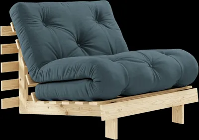 Karup Design Roots Schlafsofa m. Matratze 90x200 757 Petrol Blue/Kiefernholz