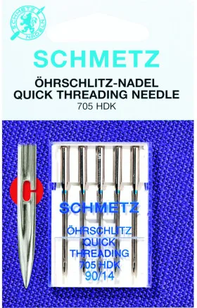 Schmetz Nähmaschinennadeln Handicap / Einfaches Einfädeln 705 HDK Gr. 80 - 5 Stk