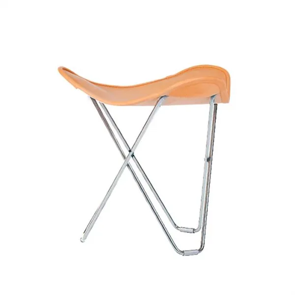 Cuero Pampa Flying Goose Hocker - Chromgestell mit Leder