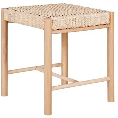 Abano Hocker mit Bezug aus echtem Leder