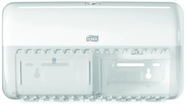 Tork Twin Spender, für Toilettenpapier, 2 Rollen, weiß, T4